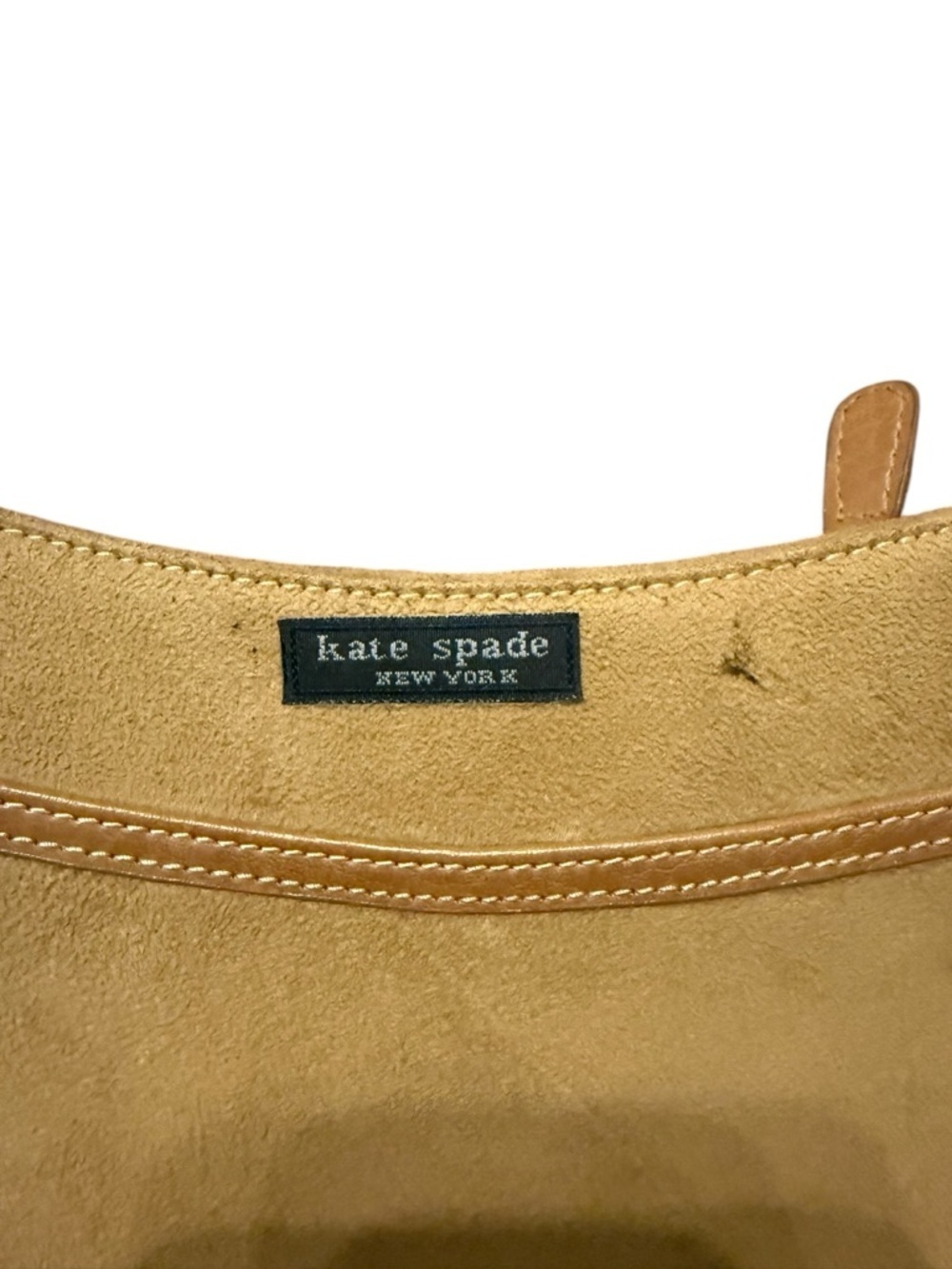 Vintage kate spade brown Suede Shoulder Bag - Picture 2 of 6